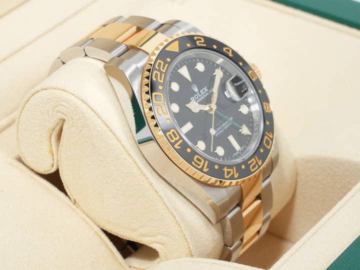 Rolex GMT-Master II Ref. 116713LN Stainless Steel/Yellow Gold Black Dial Oyster Bracelet Pre-owned jyv4owq4