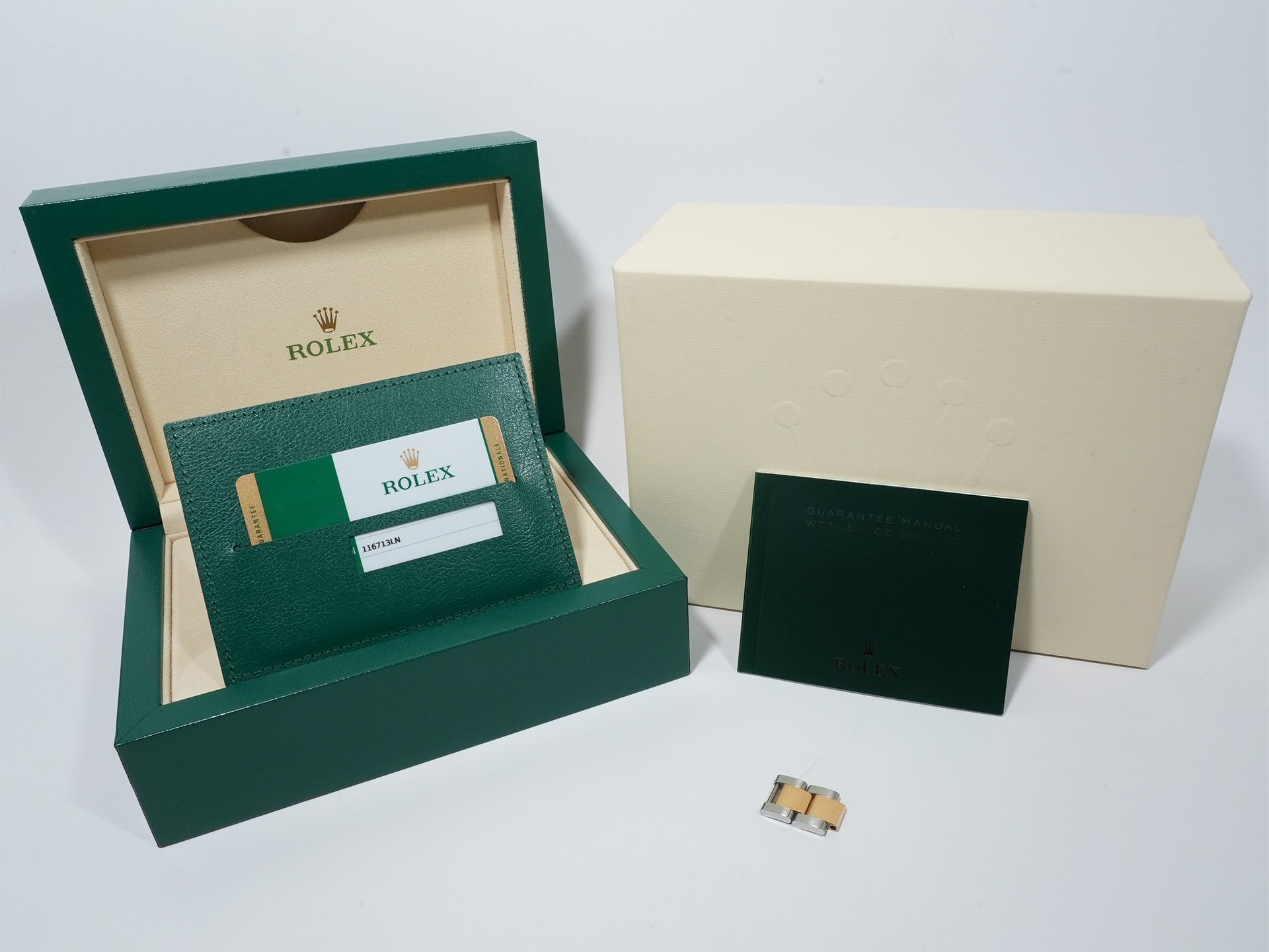 Rolex GMT-Master II Ref. 116713LN Stainless Steel/Yellow Gold Black Dial Oyster Bracelet Pre-owned jyv4owq4