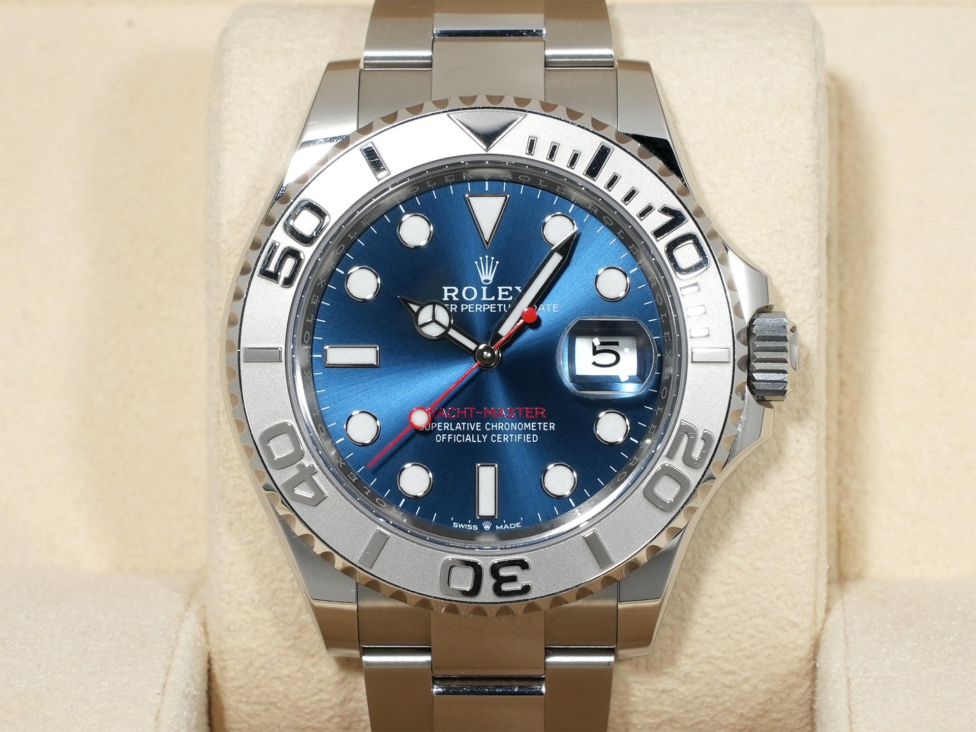 ロレックス ヨットマスター40 Ref.126622 ステンレススチール/プラチナ ブライトブルー文字盤 中古 qhyfra8w
