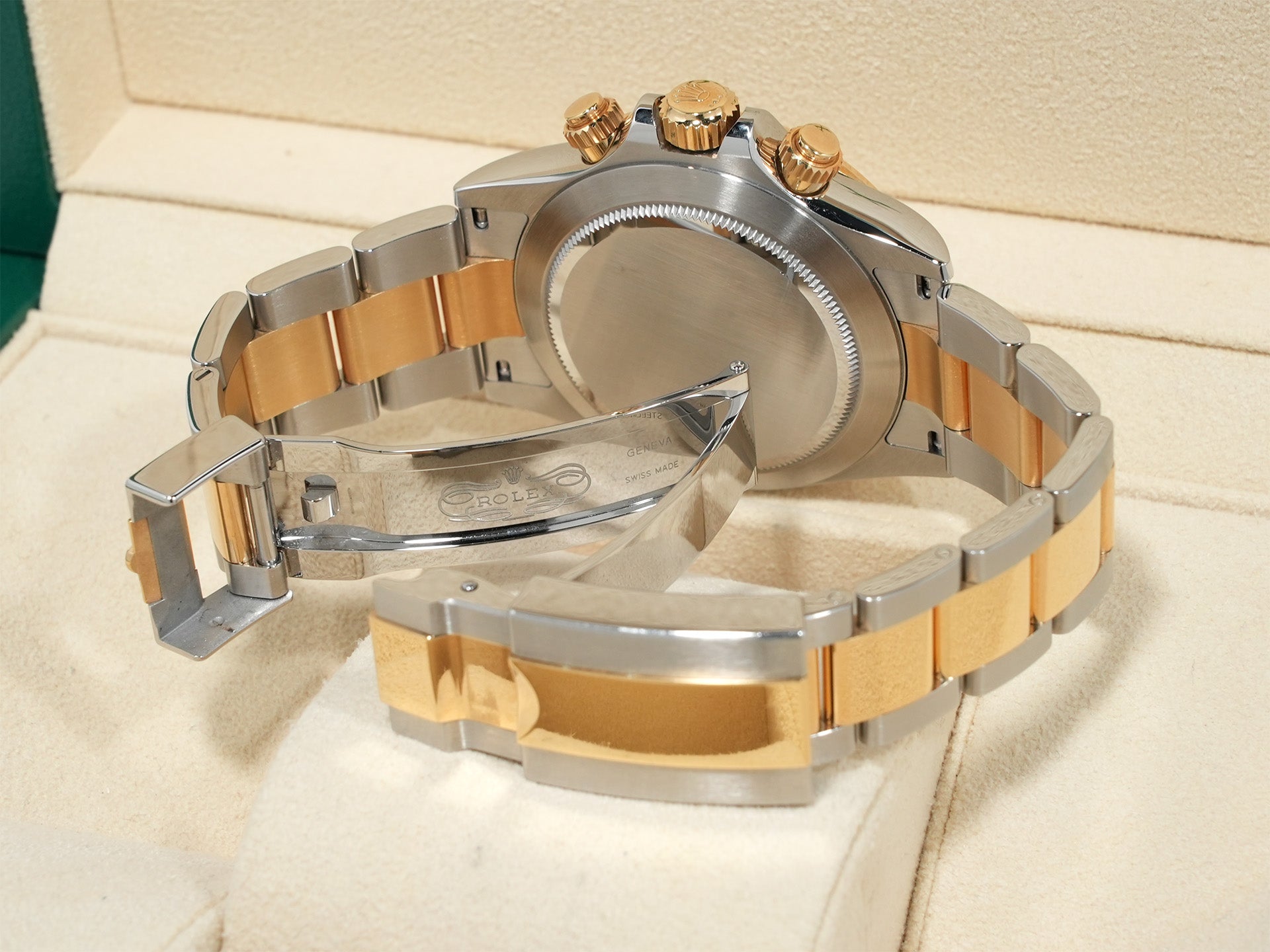 Pre-owned Rolex Daytona Ref. 116503 Stainless Steel/Yellow Gold White Dial R57KG R5J