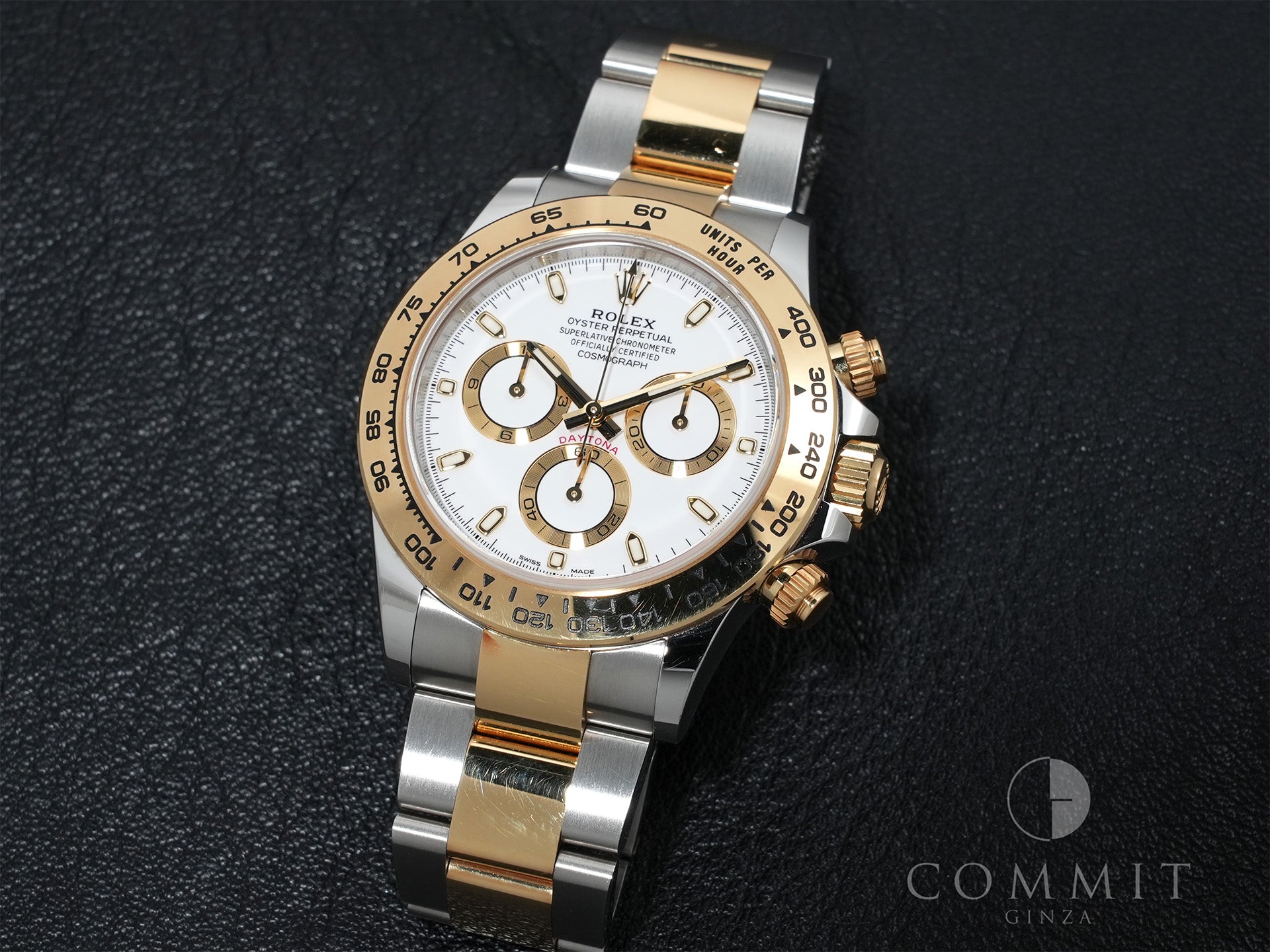 Pre-owned Rolex Daytona Ref. 116503 Stainless Steel/Yellow Gold White Dial R57KG R5J