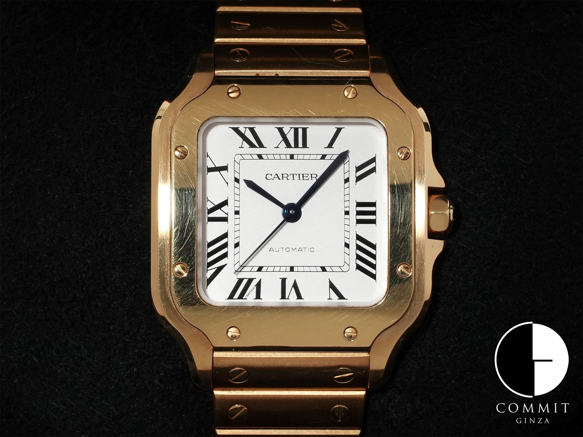 カルティエ サントス ドゥ カルティエ Ref.WGSA0010 イエローゴールド シルバー文字盤 中古 tfewqw5s