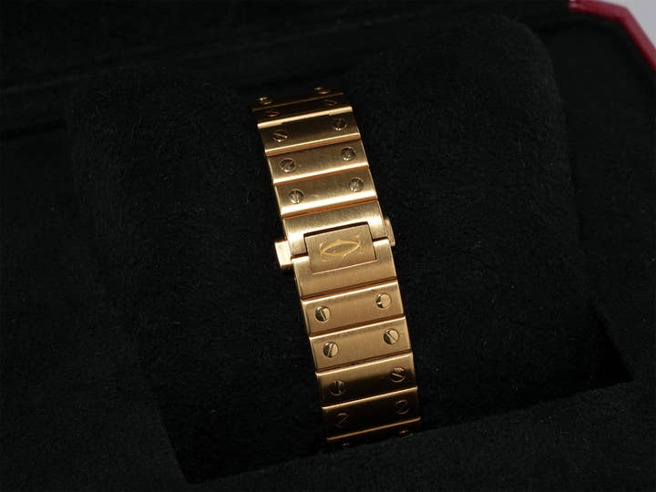 カルティエ サントス ドゥ カルティエ Ref.WGSA0010 イエローゴールド シルバー文字盤 中古 tfewqw5s