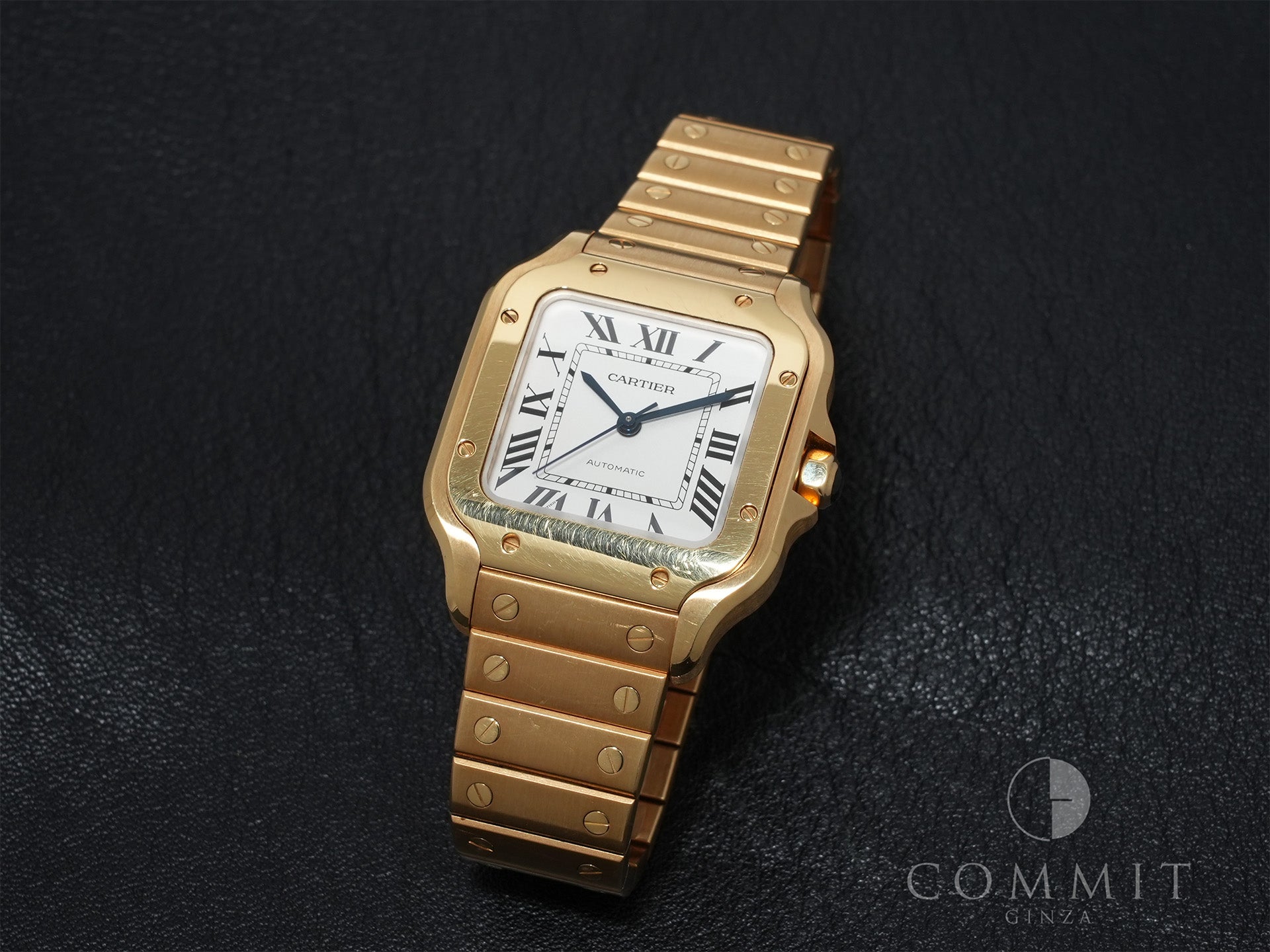 カルティエ サントス ドゥ カルティエ Ref.WGSA0010 イエローゴールド シルバー文字盤 中古 tfewqw5s