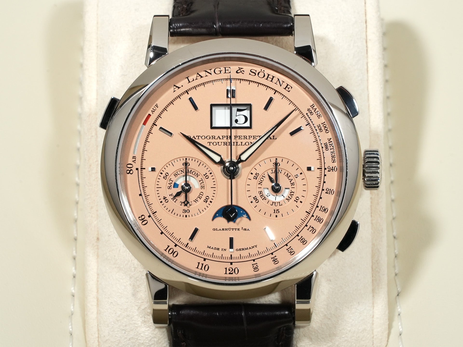 A.ランゲ＆ゾーネ ダトグラフ パーペチュアル トゥールビヨン Ref.740.056FE ホワイトゴールド ピンクゴールド文字盤 中古 ixmh62sg