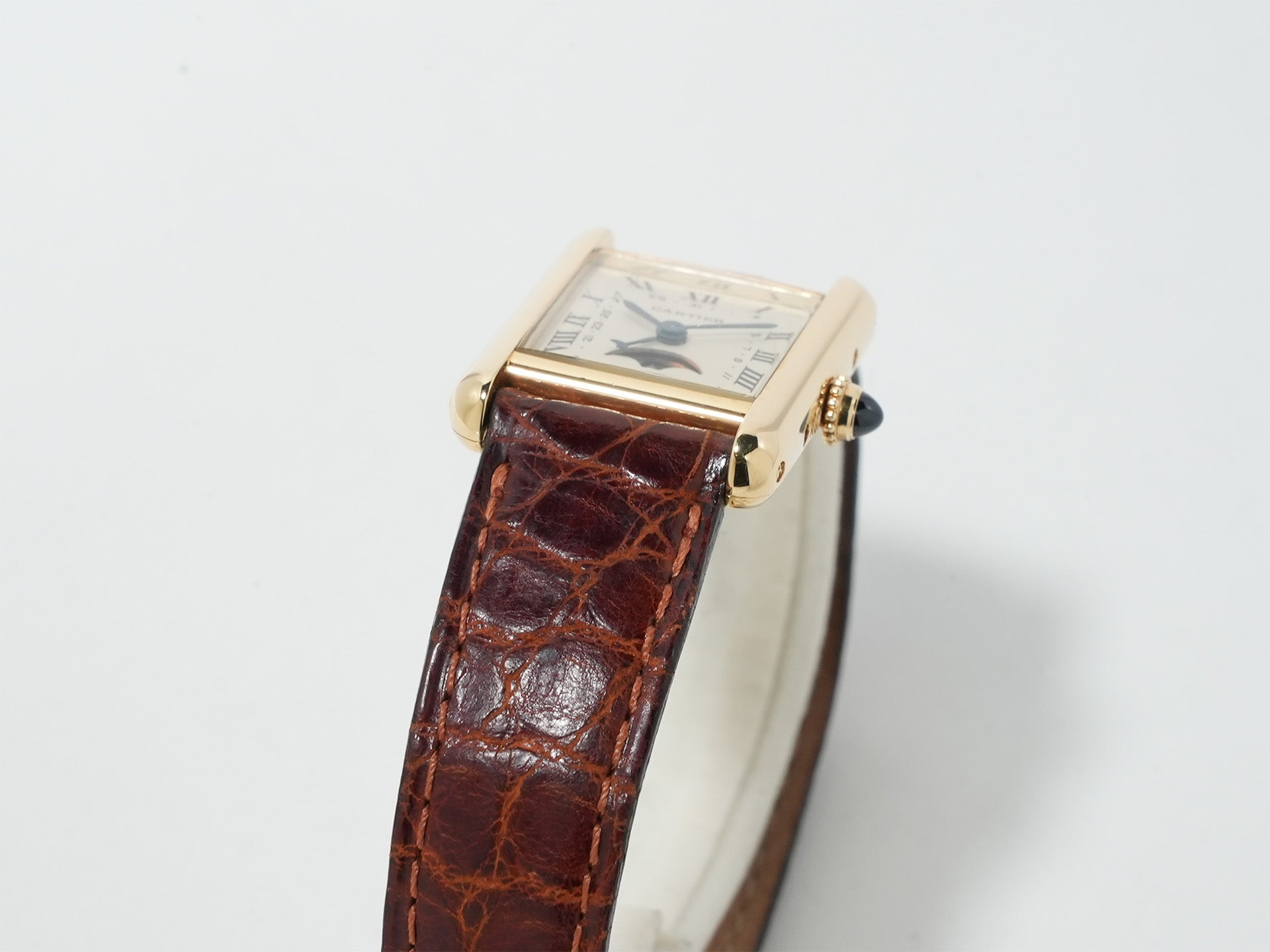 カルティエ タンク ルイ カルティエ ムーンフェイズ Ref.W1500851 イエローゴールド シルバー文字盤 中古 svfkht2q