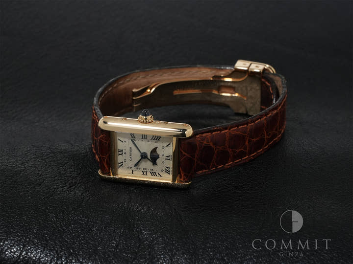 カルティエ タンク ルイ カルティエ ムーンフェイズ Ref.W1500851 イエローゴールド シルバー文字盤 中古 svfkht2q