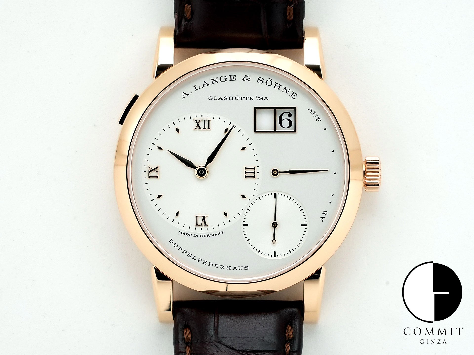 A. Lange &amp; Söhne Lange 1 Ref. 191.032 Pink Gold Silver Dial Pre-owned me4xur6d