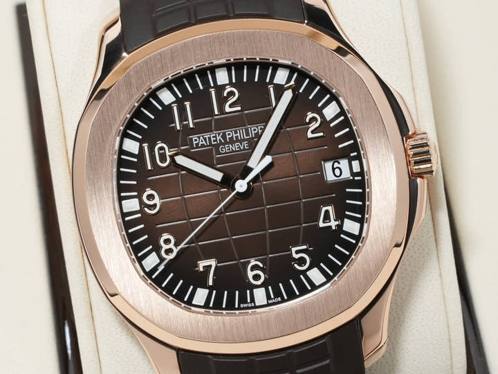 パテックフィリップ アクアノート Ref.5167R-001 ローズゴールド ブラウン文字盤 美品 xavpfwef