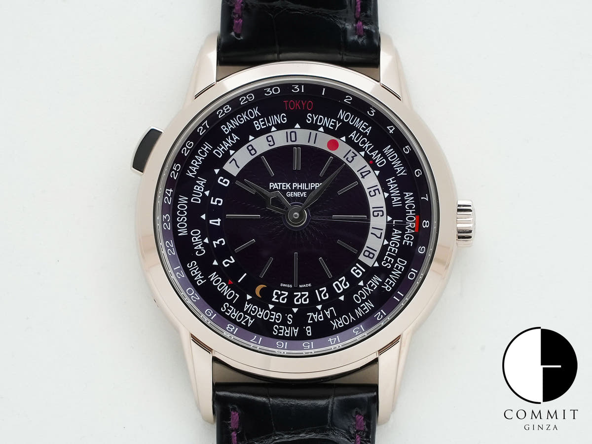 パテックフィリップ コンプリケーション ワールドタイム デイト Ref.5330G-010 ホワイトゴールド パープル文字盤 美品 b5st3ehs