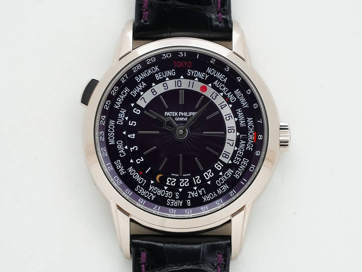 パテックフィリップ コンプリケーション ワールドタイム デイト Ref.5330G-010 ホワイトゴールド パープル文字盤 美品 b5st3ehs