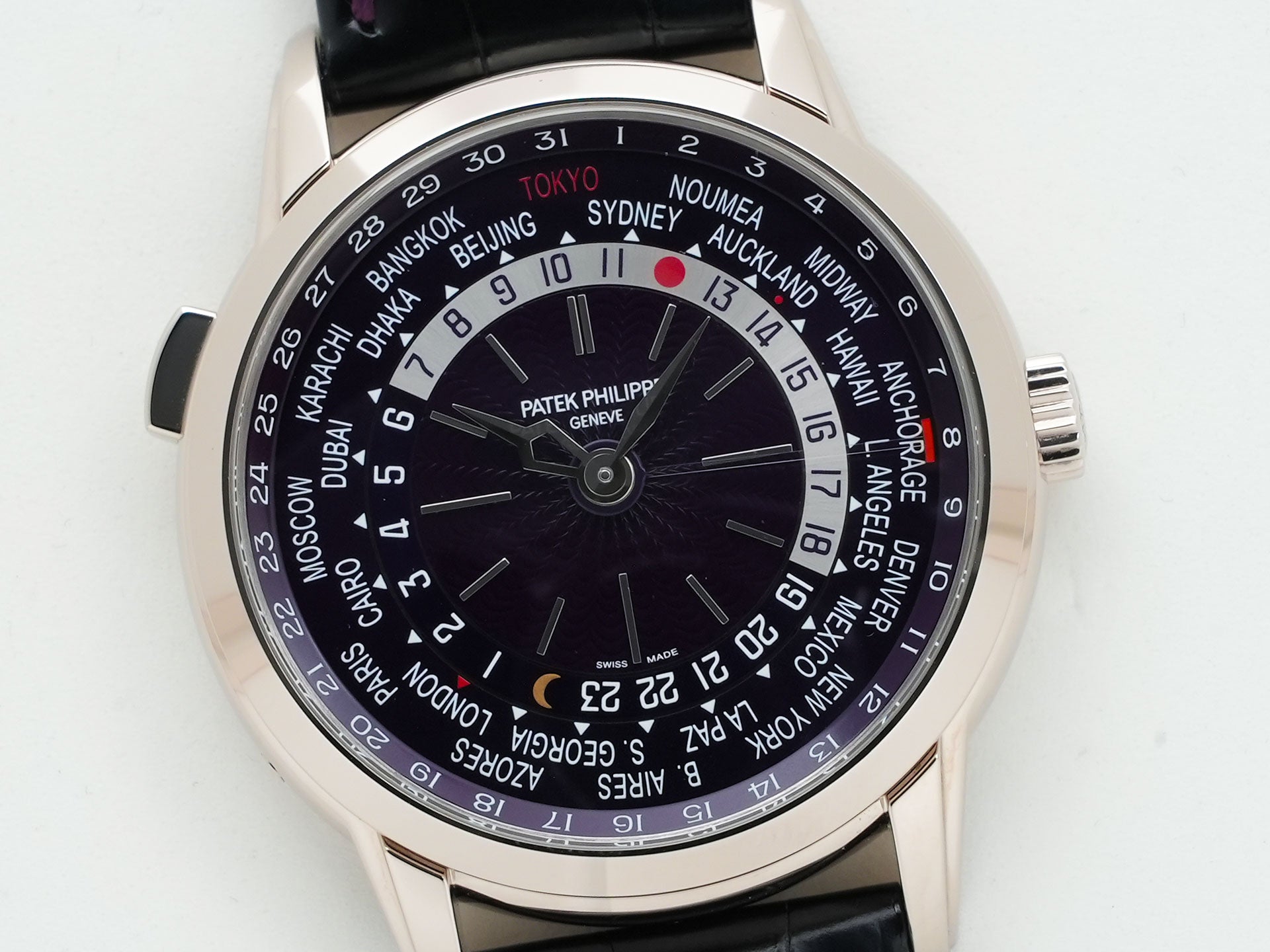 パテックフィリップ コンプリケーション ワールドタイム デイト Ref.5330G-010 ホワイトゴールド パープル文字盤 美品 b5st3ehs