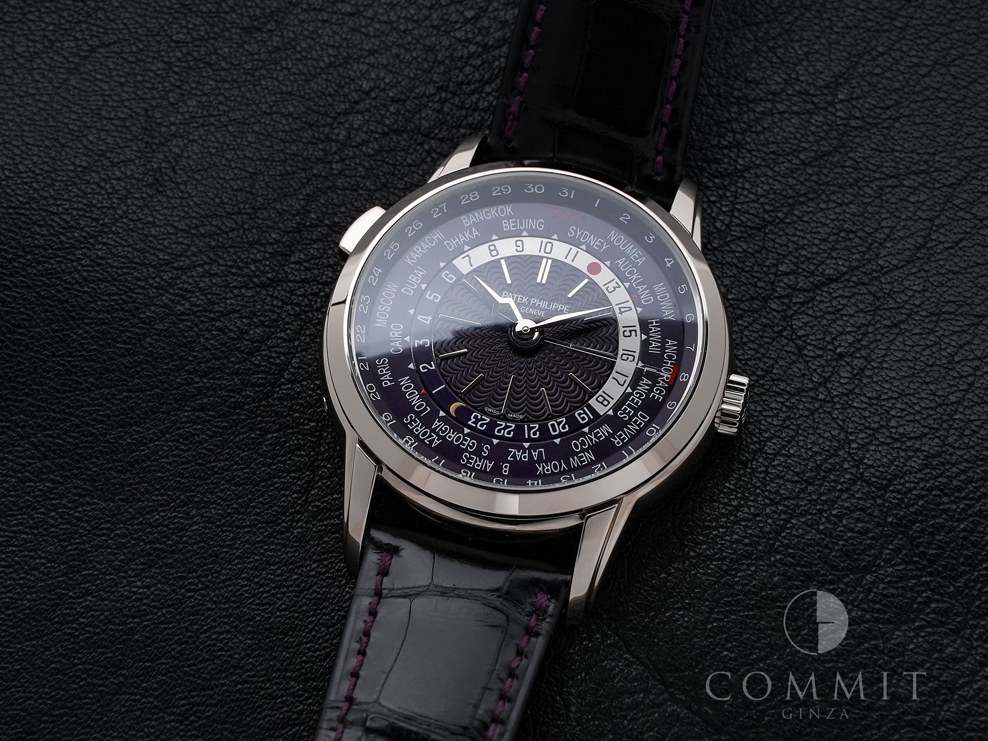 パテックフィリップ コンプリケーション ワールドタイム デイト Ref.5330G-010 ホワイトゴールド パープル文字盤 美品 b5st3ehs