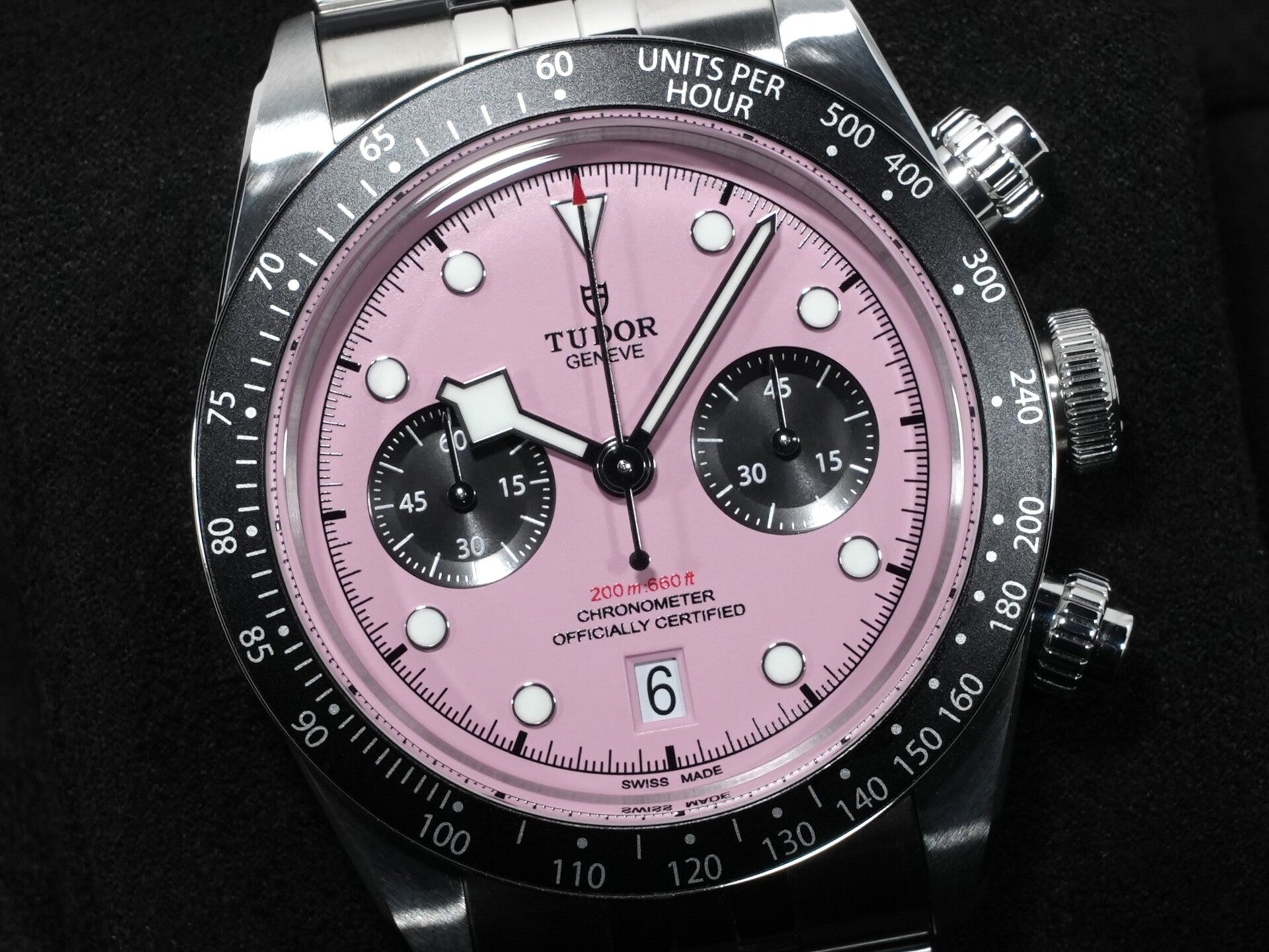 Tudor Black Bay Chrono Ref. 79360N Stainless Steel Pink Dial Excellent Condition 5htbhxcf