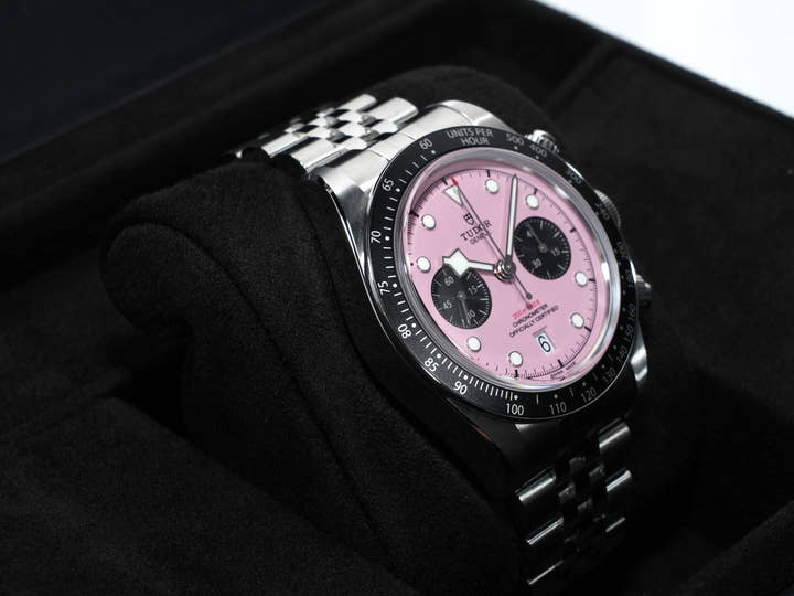 Tudor Black Bay Chrono Ref. 79360N Stainless Steel Pink Dial Excellent Condition 5htbhxcf