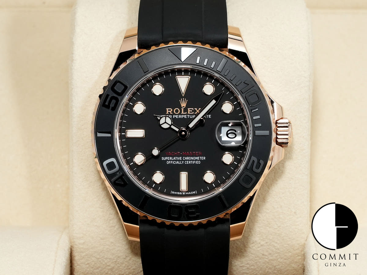 ロレックス ヨットマスター37 Ref.268655 エバーローズゴールド ブラック文字盤 美中古 o4g3f4ns
