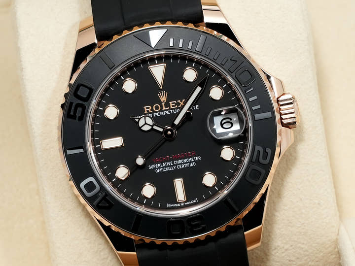 ロレックス ヨットマスター37 Ref.268655 エバーローズゴールド ブラック文字盤 美中古 o4g3f4ns