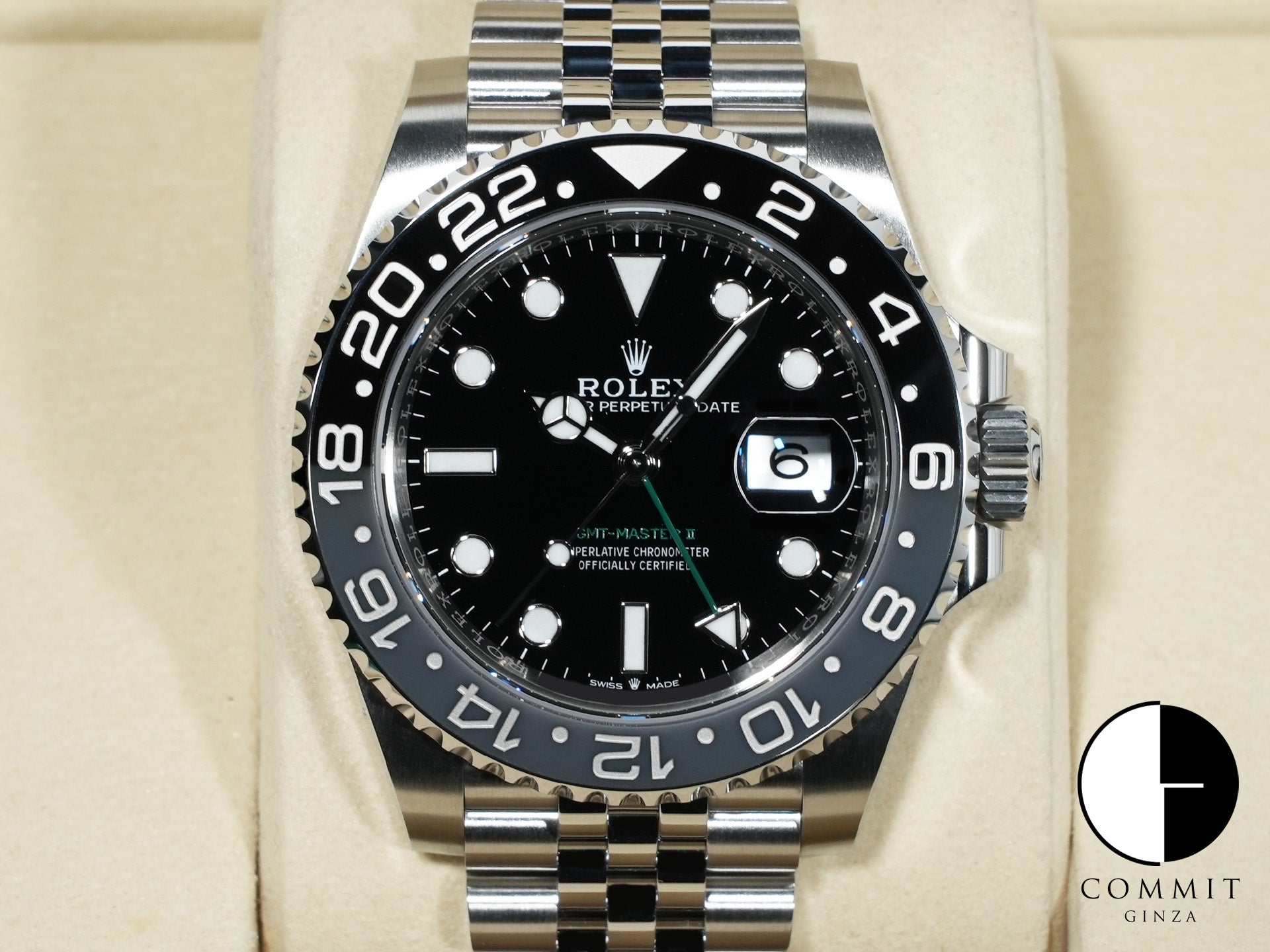 ロレックス GMTマスターII Ref.126710GRNR ステンレススチール ブラック文字盤 ジュビリーブレスレット 未使用 qebvicns