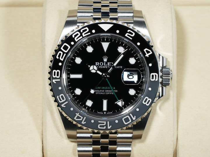 ロレックス GMTマスターII Ref.126710GRNR ステンレススチール ブラック文字盤 ジュビリーブレスレット 未使用 qebvicns