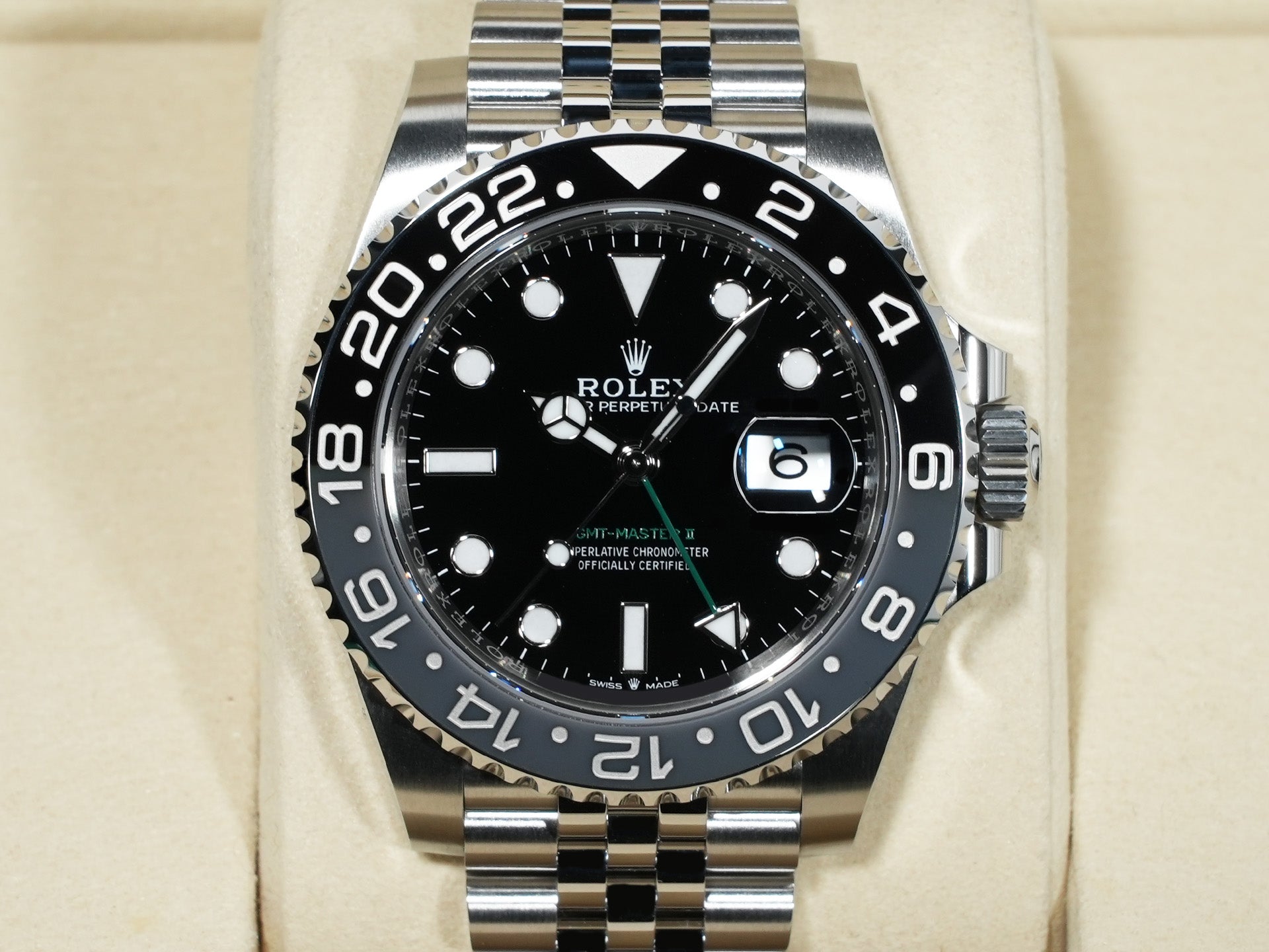 ロレックス GMTマスターII Ref.126710GRNR ステンレススチール ブラック文字盤 ジュビリーブレスレット 未使用 qebvicns
