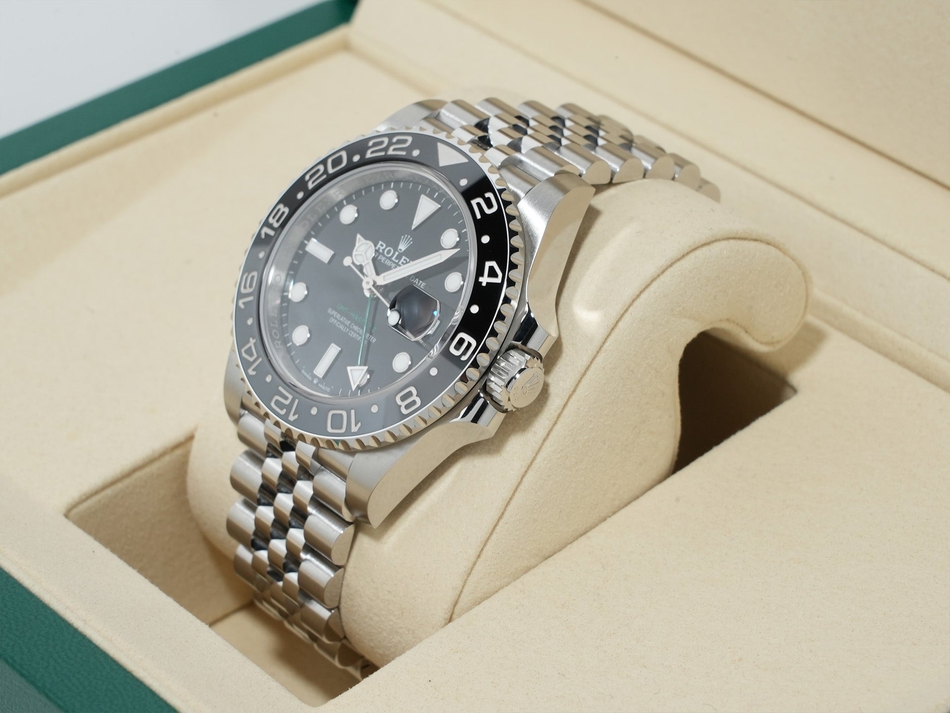 ロレックス GMTマスターII Ref.126710GRNR ステンレススチール ブラック文字盤 ジュビリーブレスレット 未使用 qebvicns