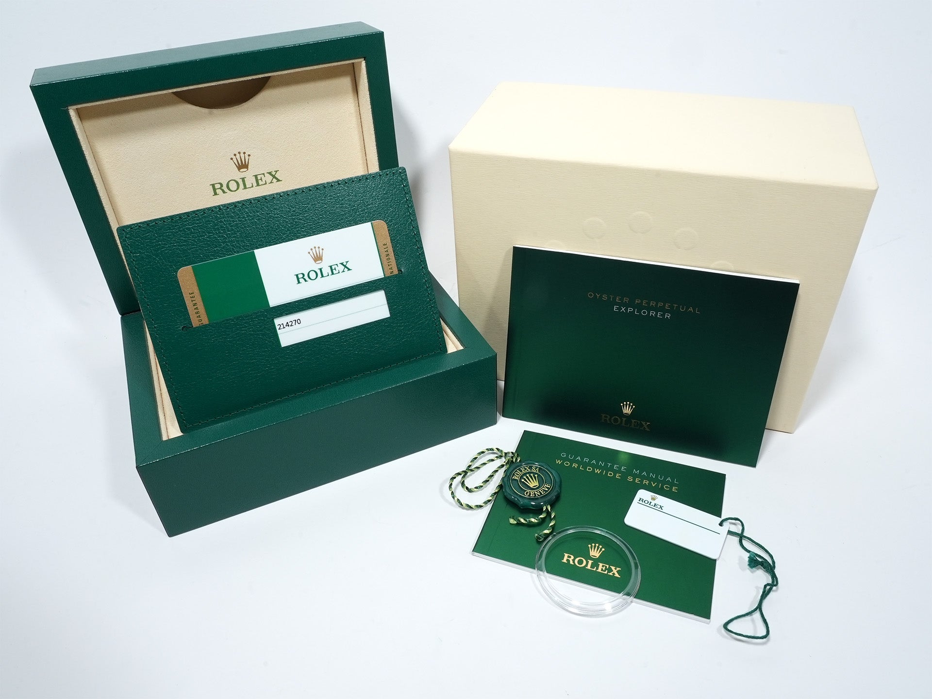 Rolex Explorer I Blackout Ref. 214270 Stainless Steel Black Dial Oyster Bracelet Unused ewnqzeh9