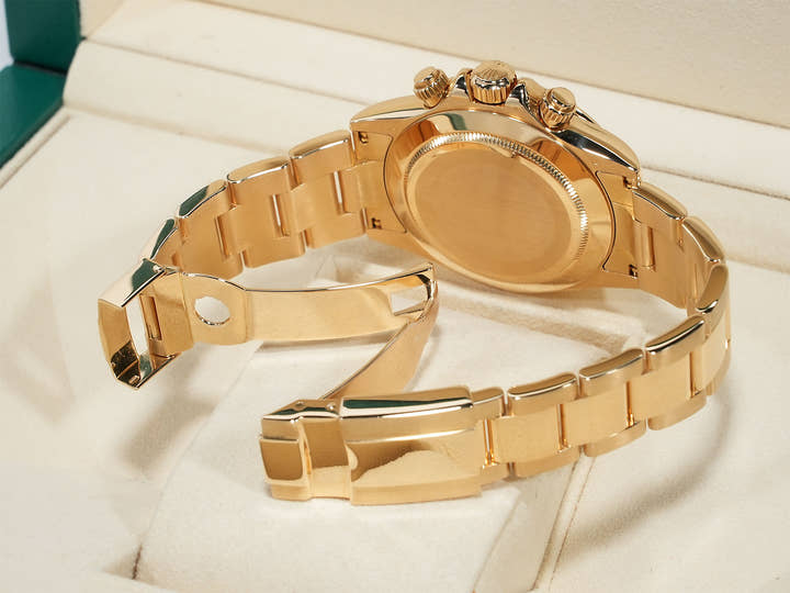 Rolex Daytona Ref. 116528 Yellow Gold with Black Dial, Excellent Condition, Pre-Owned (kvhtgf8k)