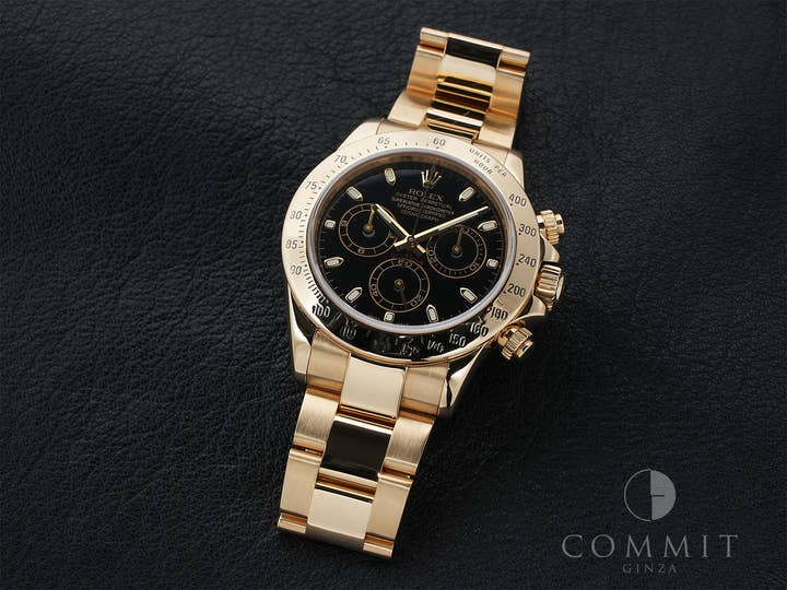Rolex Daytona Ref. 116528 Yellow Gold with Black Dial, Excellent Condition, Pre-Owned (kvhtgf8k)