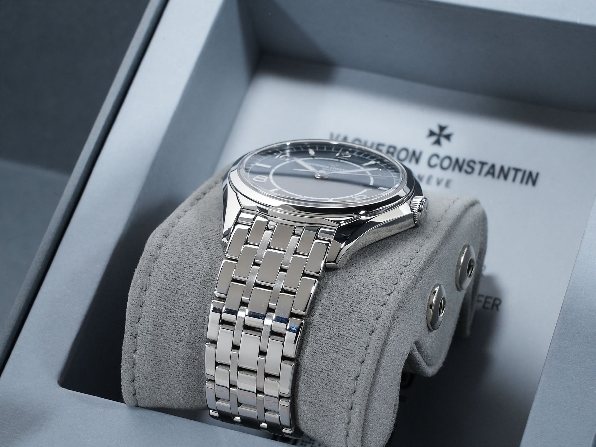 ヴァシュロンコンスタンタン フィフティーシックス オートマティック Ref.4600E/110A-B487 ステンレススチール ブルー文字盤 極美品 mum4fcnh