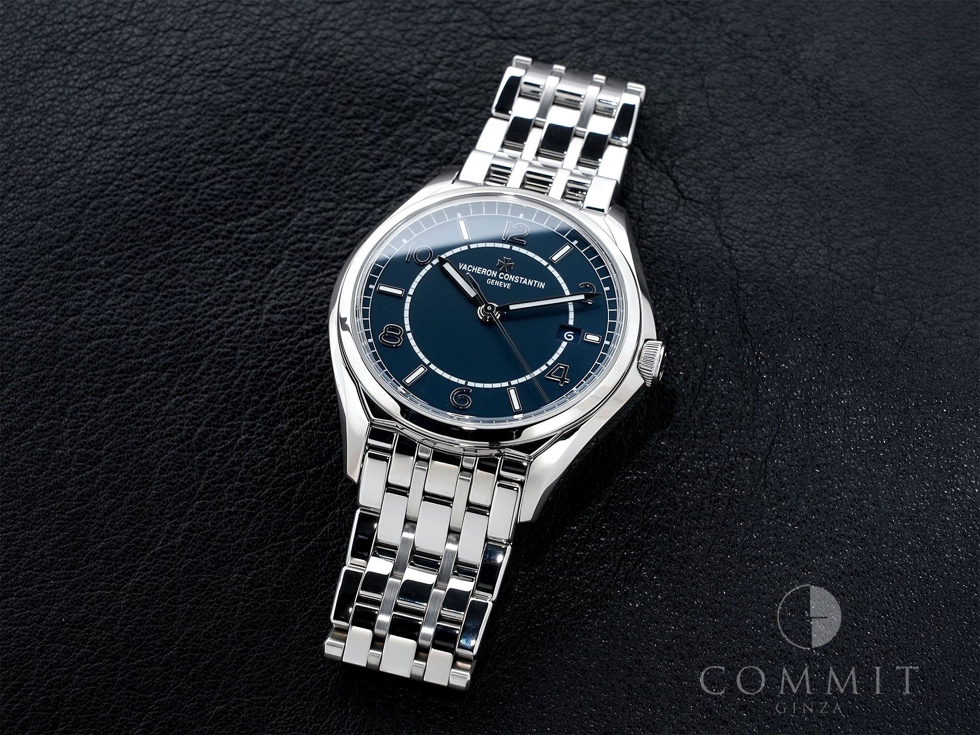 ヴァシュロンコンスタンタン フィフティーシックス オートマティック Ref.4600E/110A-B487 ステンレススチール ブルー文字盤 極美品 mum4fcnh