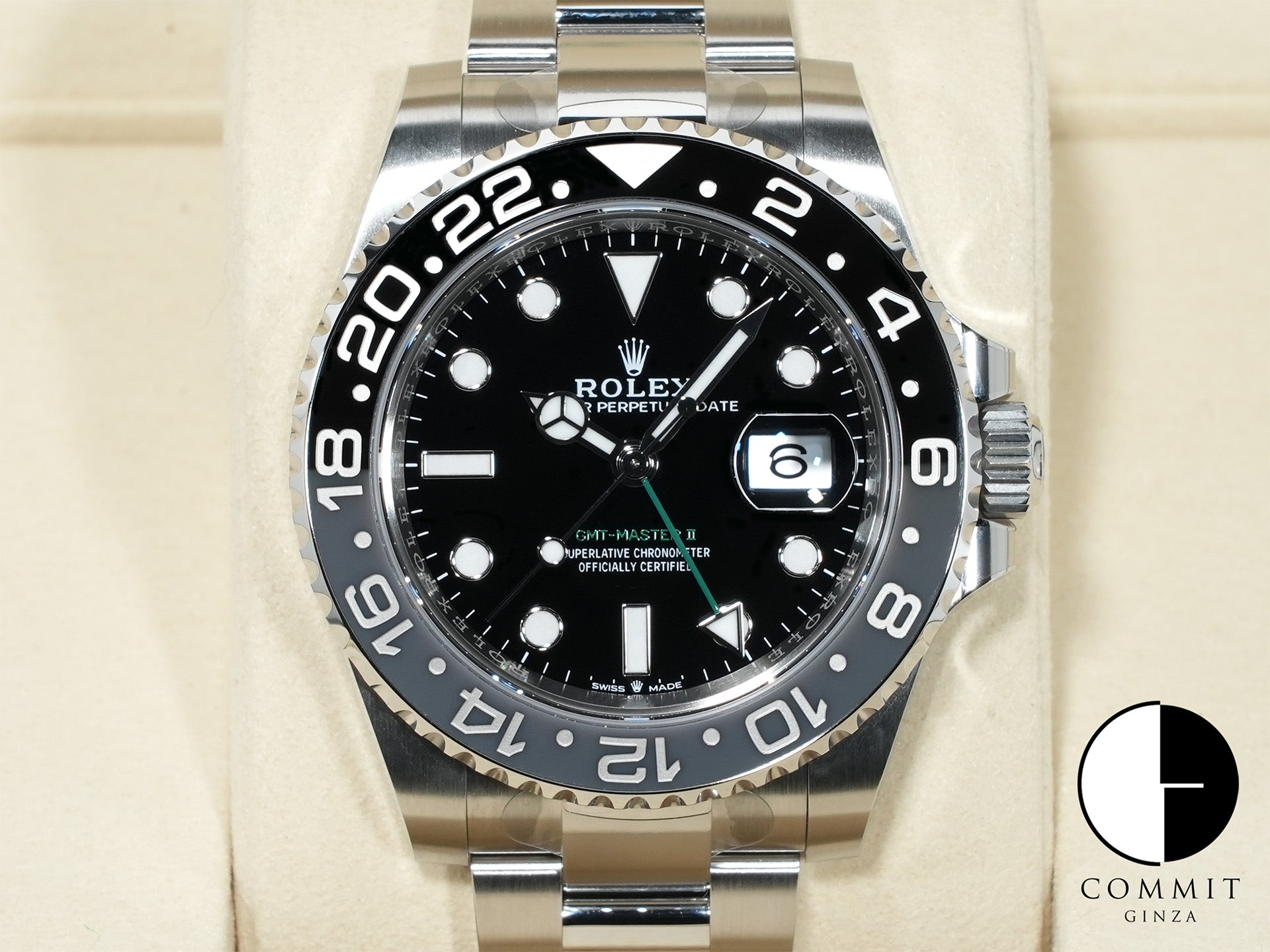 ロレックス GMTマスターII Ref.126710GRNR ステンレススチール ブラック文字盤 オイスターブレスレット 未使用 s2rnyfjg