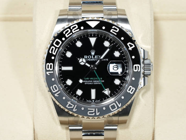 ロレックス GMTマスターII Ref.126710GRNR ステンレススチール ブラック文字盤 オイスターブレスレット 未使用 s2rnyfjg