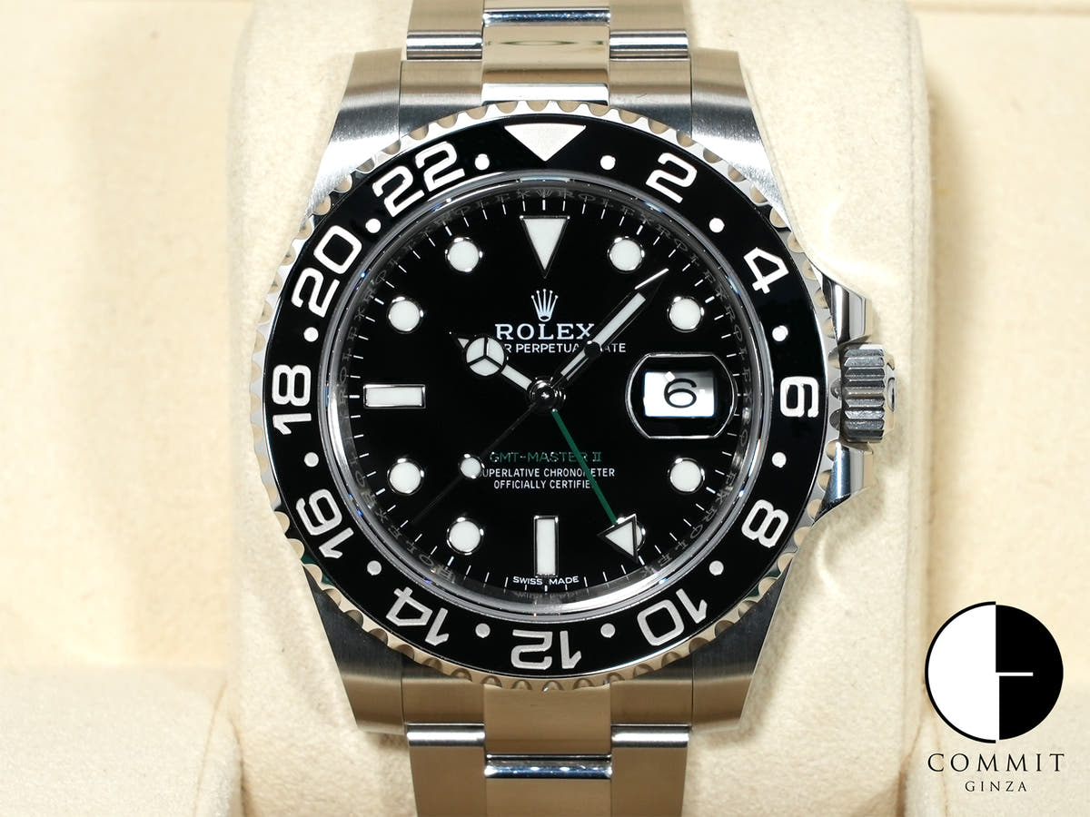 ロレックス GMTマスターII Ref.116710LN ステンレススチール ブラック文字盤 オイスターブレスレット 未使用 vkd8m5xy