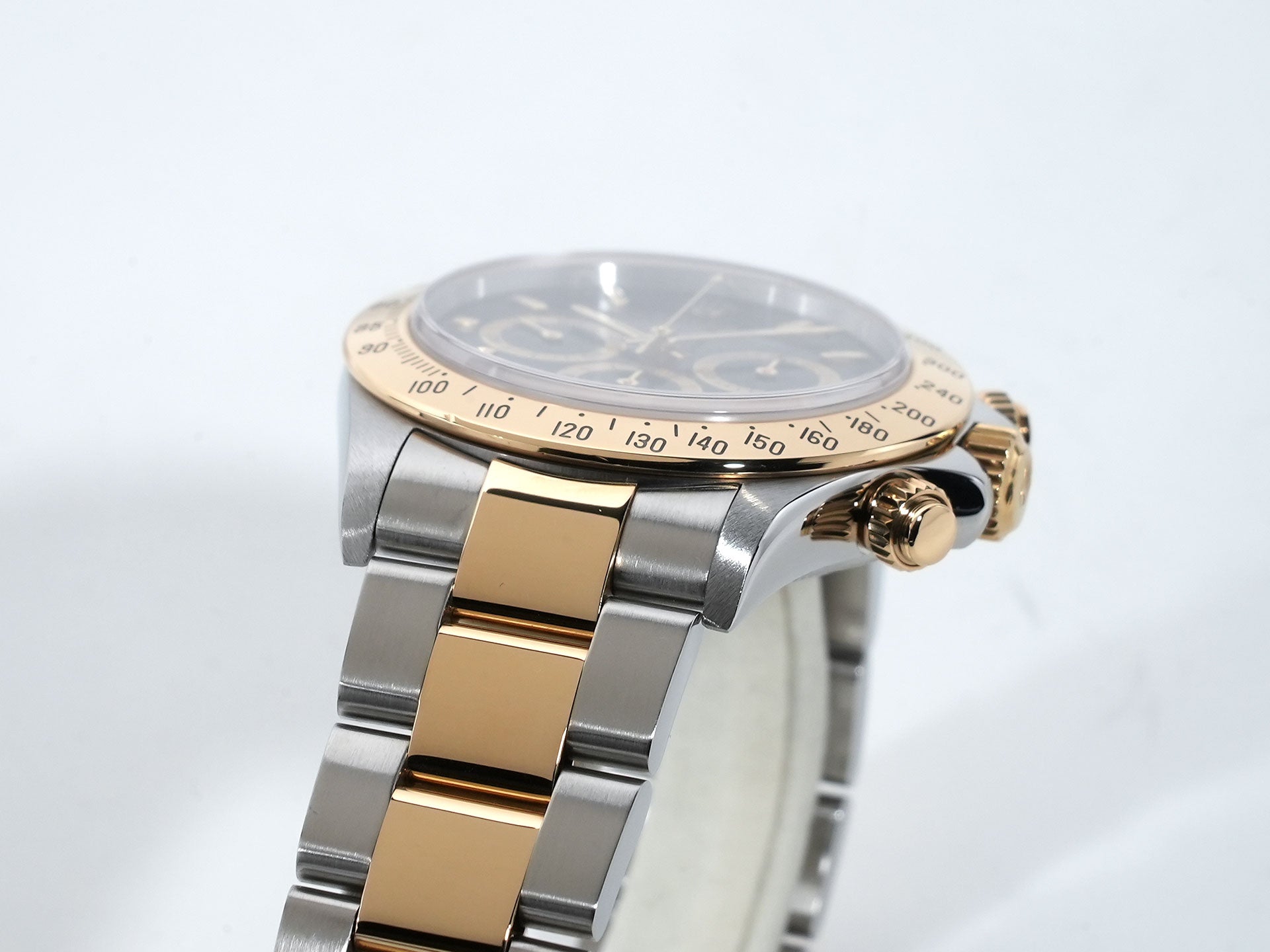 Pre-owned Rolex Daytona El Primero Ref. 16523 Stainless Steel/Yellow Gold Black Dial (h7sydsgt)