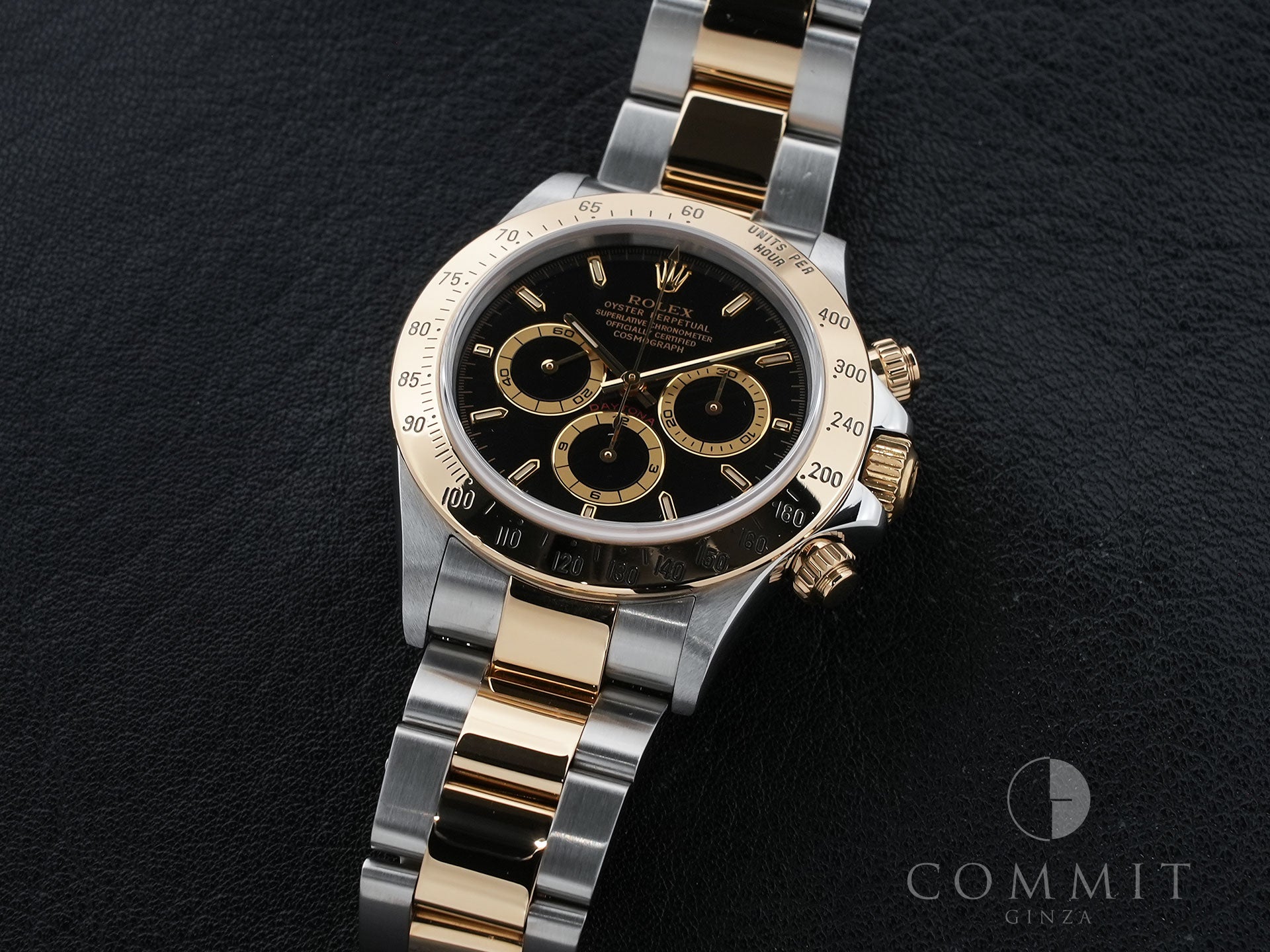 Pre-owned Rolex Daytona El Primero Ref. 16523 Stainless Steel/Yellow Gold Black Dial (h7sydsgt)
