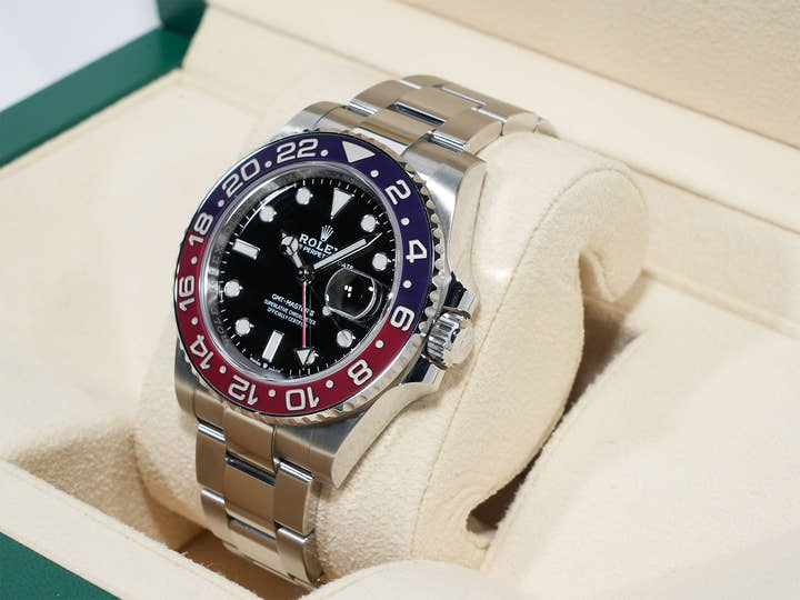 Pre-owned Rolex GMT-Master II Ref. 126710BLRO Stainless Steel Black Dial Oyster Bracelet qgidu4zu