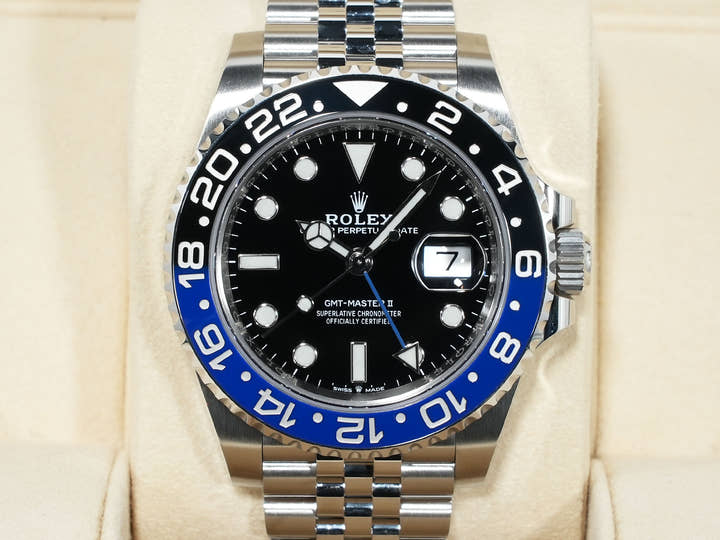 Pre-owned Rolex GMT-Master II Ref. 126710BLNR Stainless Steel with Black Dial and Jubilee Bracelet (v2yab9wj)