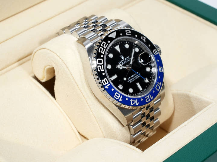 Pre-owned Rolex GMT-Master II Ref. 126710BLNR Stainless Steel with Black Dial and Jubilee Bracelet (v2yab9wj)