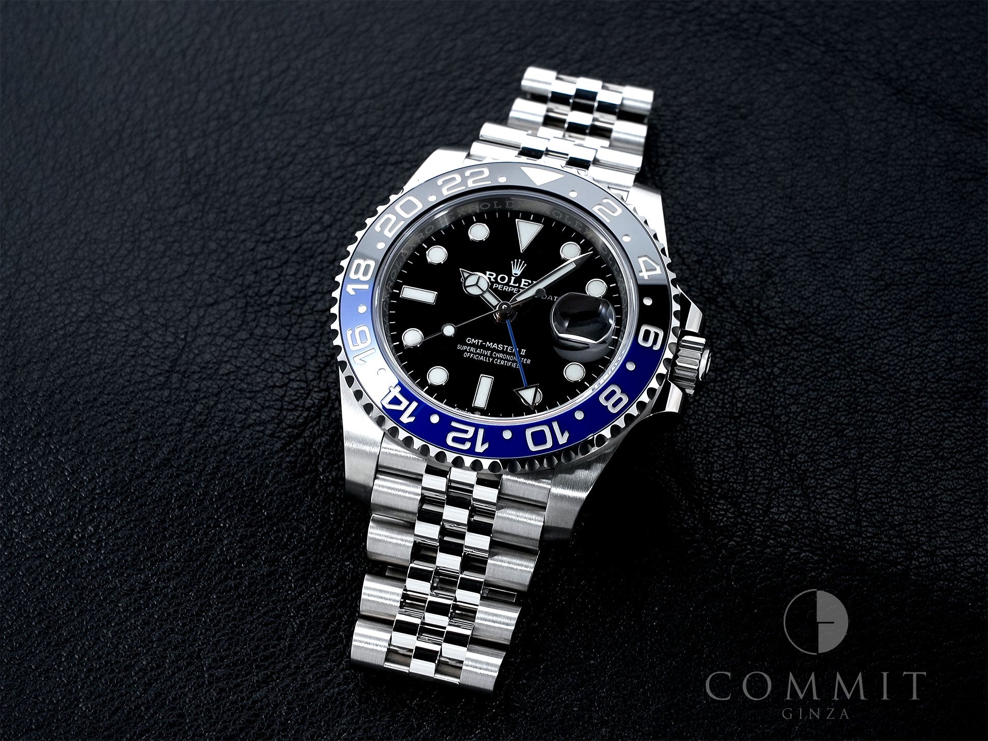 Pre-owned Rolex GMT-Master II Ref. 126710BLNR Stainless Steel with Black Dial and Jubilee Bracelet (v2yab9wj)