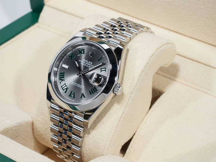 Rolex Datejust 41 Ref. 126300 Stainless Steel Slate Roman Dial Jubilee Bracelet Excellent Condition tnvkwomh