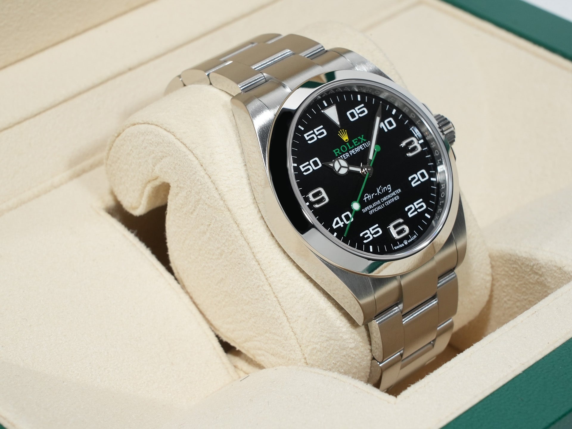 Rolex Air-King Ref. 126900 Stainless Steel Black Dial Oyster Bracelet Excellent Condition kz3m757s