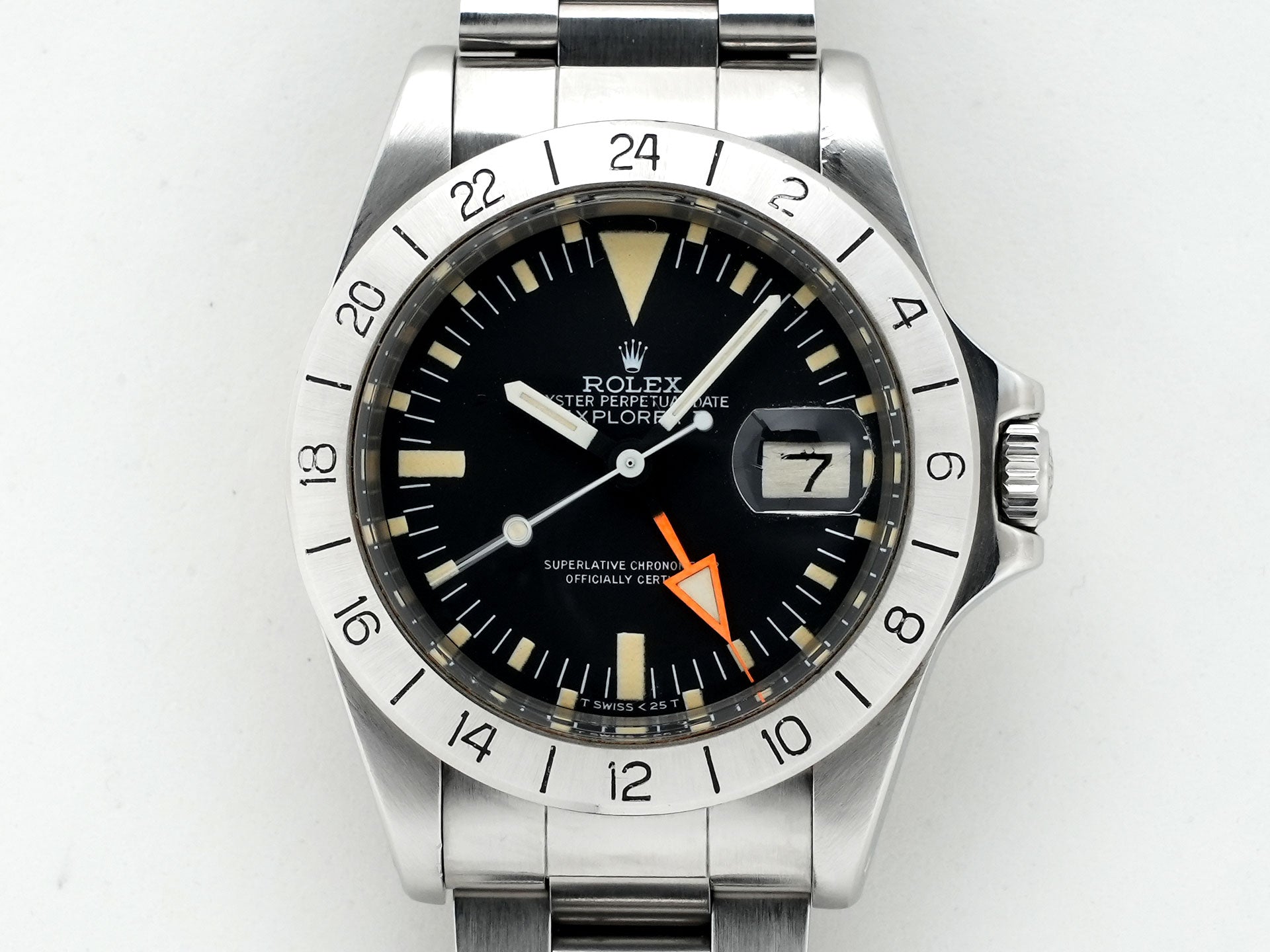 ロレックス エクスプローラーII Ref.1655 ステンレススチール ブラック文字盤 オイスターブレスレット 中古 kdoveuab