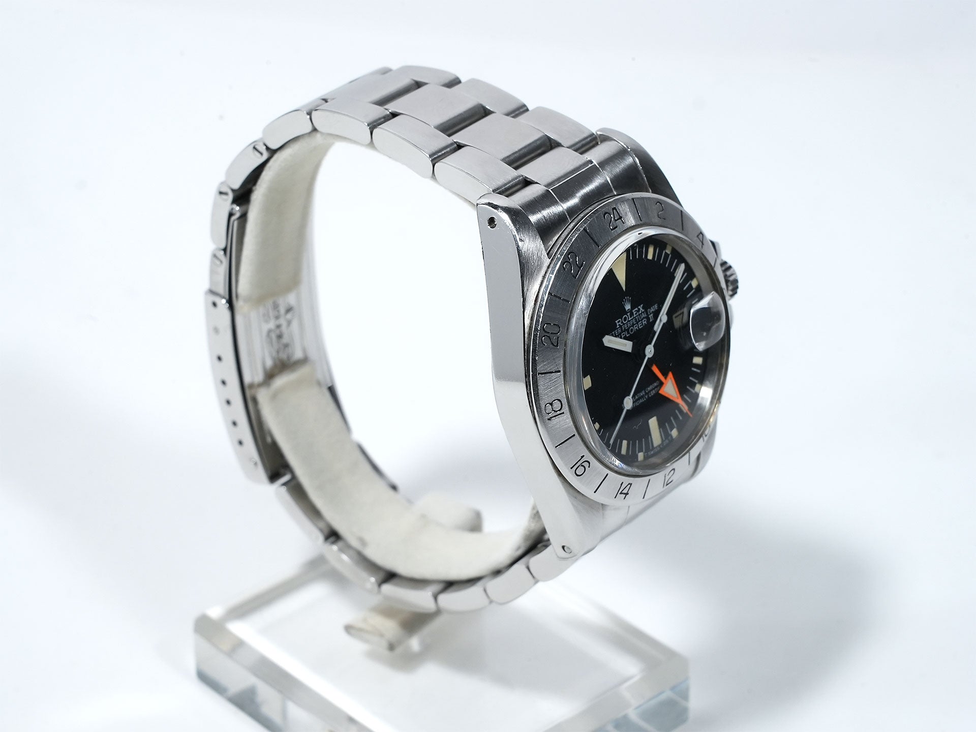 ロレックス エクスプローラーII Ref.1655 ステンレススチール ブラック文字盤 オイスターブレスレット 中古 kdoveuab