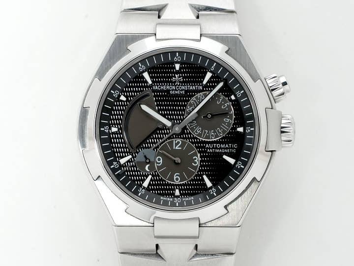 Vacheron Constantin Overseas Dual Time Ref. 47450/B01A-9227 Stainless Steel Black Dial Pre-owned briz49ct