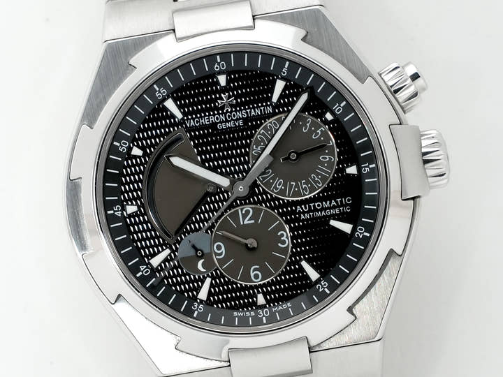 Vacheron Constantin Overseas Dual Time Ref. 47450/B01A-9227 Stainless Steel Black Dial Pre-owned briz49ct