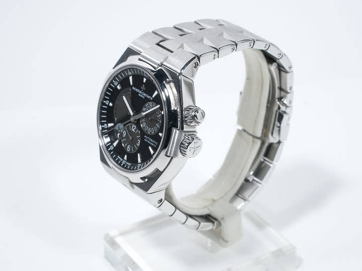 Vacheron Constantin Overseas Dual Time Ref. 47450/B01A-9227 Stainless Steel Black Dial Pre-owned briz49ct