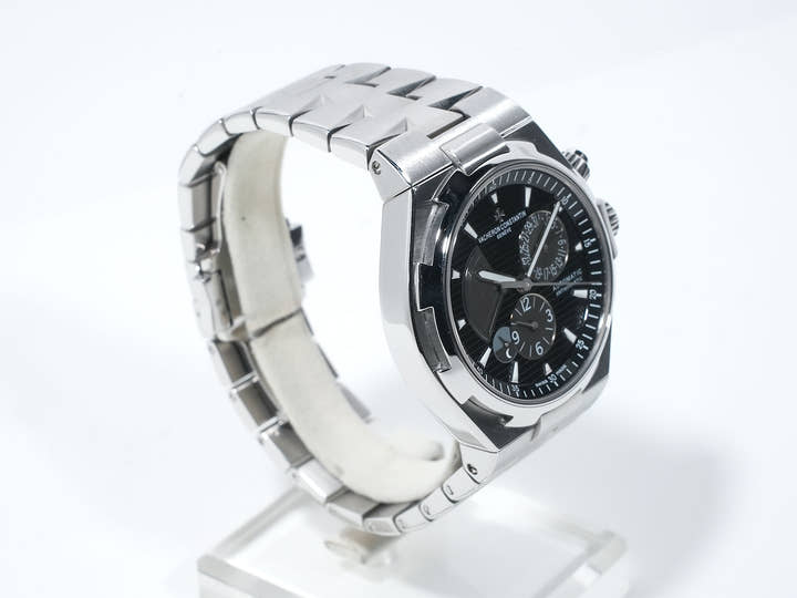 Vacheron Constantin Overseas Dual Time Ref. 47450/B01A-9227 Stainless Steel Black Dial Pre-owned briz49ct