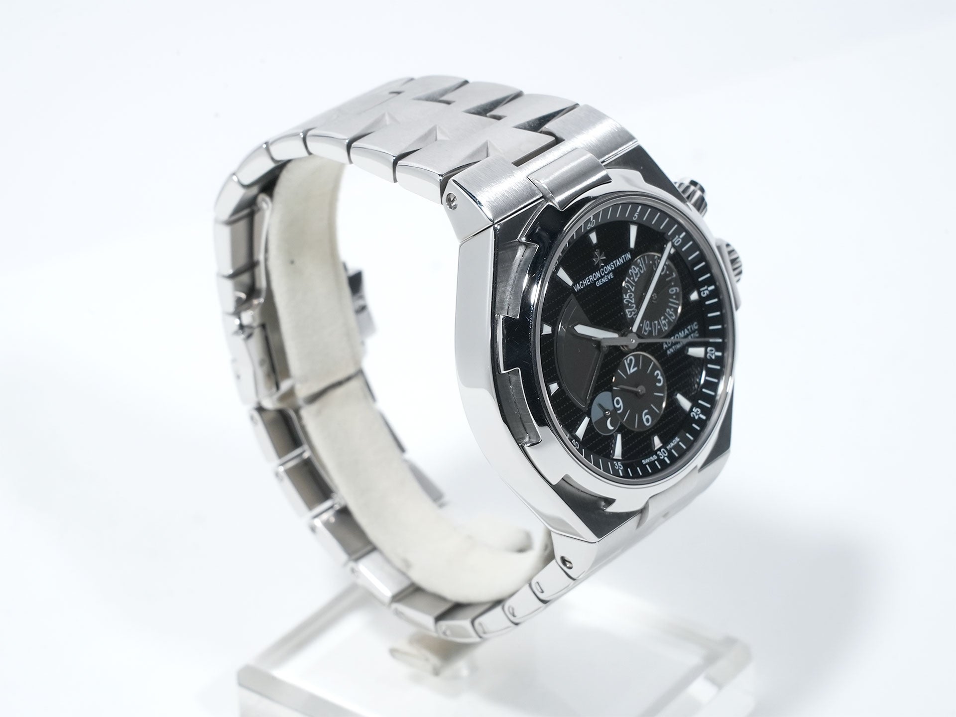 Vacheron Constantin Overseas Dual Time Ref. 47450/B01A-9227 Stainless Steel Black Dial Pre-owned briz49ct