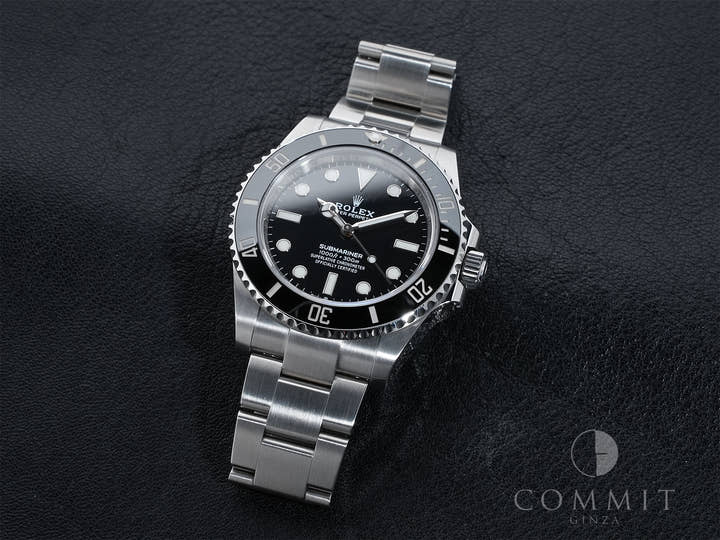Pre-owned Rolex Submariner No Date Ref. 124060 Stainless Steel Black Dial upbsgnry