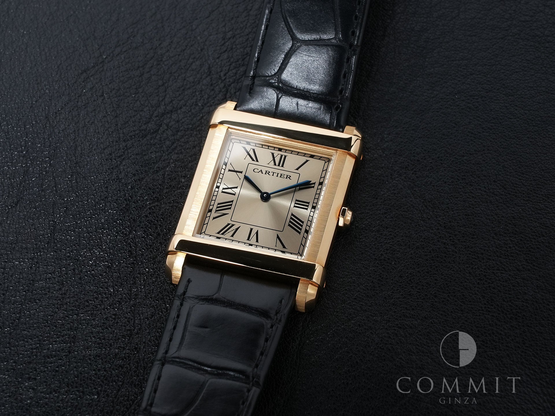 Cartier Tank Chinoise Ref. WGTA0088 Yellow Gold Champagne Dial Excellent Condition wden7yd6